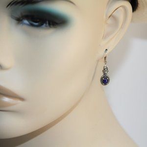 AWJ Sterling Silver Lapis Earrings